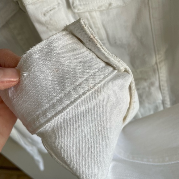 AG Adriano Goldschmied Robyn Jacket - Distressed White Denim - Size Medium - NWT - Picture 16 of 16